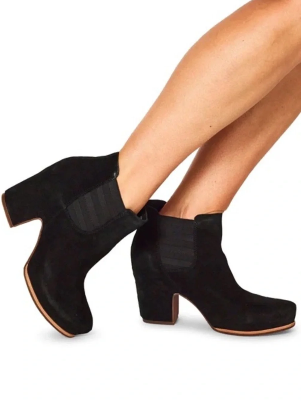 Kork Ease Shirome Black Suede Ankle Boots - Picture 1 of 8